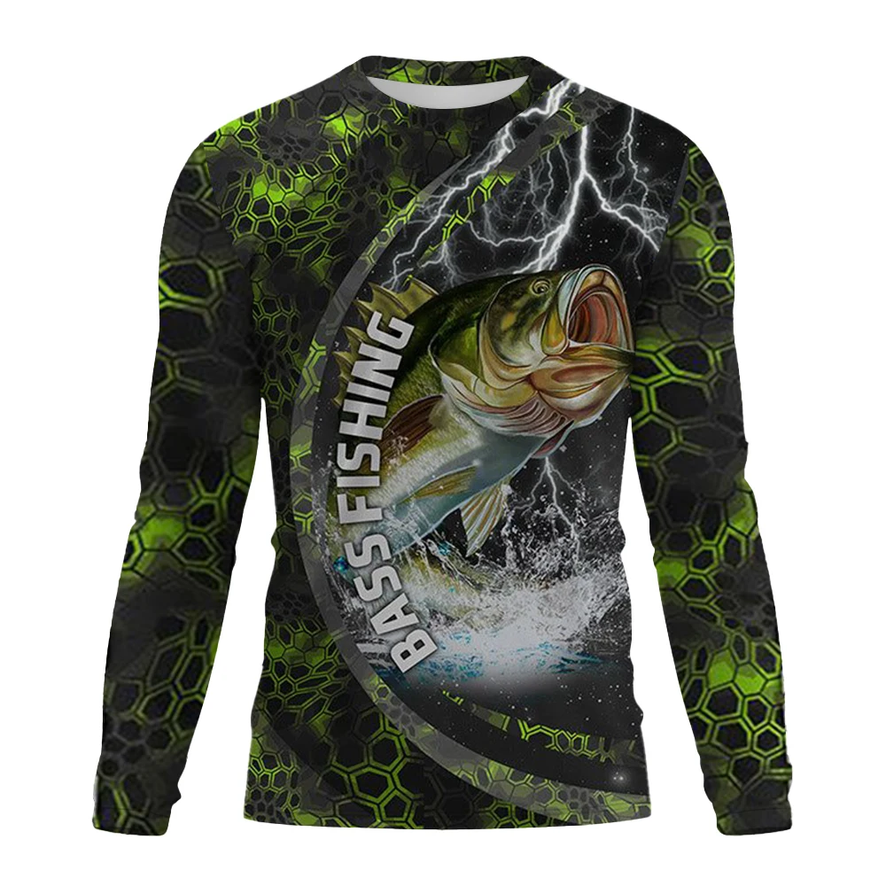 Fishing Shirt Uv Protection - Мужская футболка с длинным рукавом для