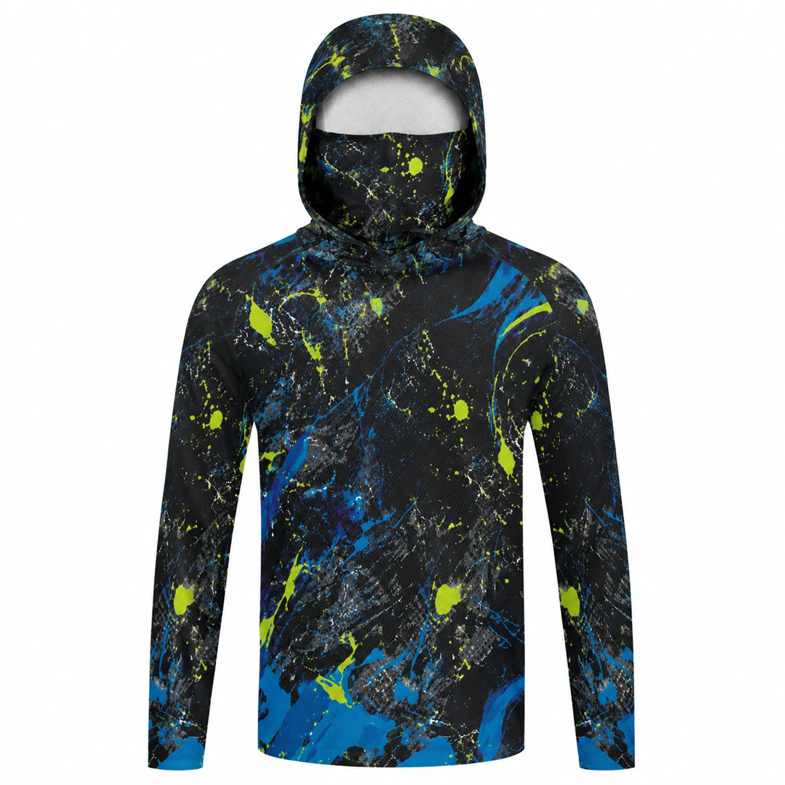 Fishing Shirt Uv Protection - Мужская рыболовная рубашка с капюшоном, длинными