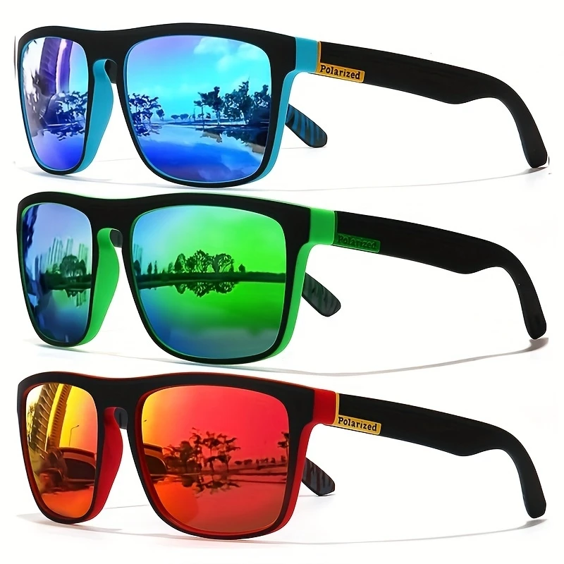 Fishing Sunglasses Polarized - 1/3 шт. Винтажные квадратные солнцезащитные очки